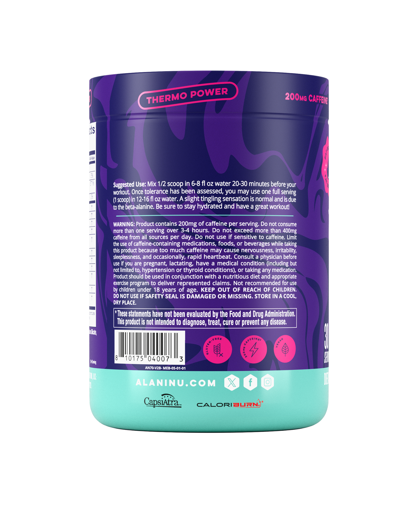 Pre-Workout+ Burn - Melonberry Blast / 30 Servings CC - product image 3