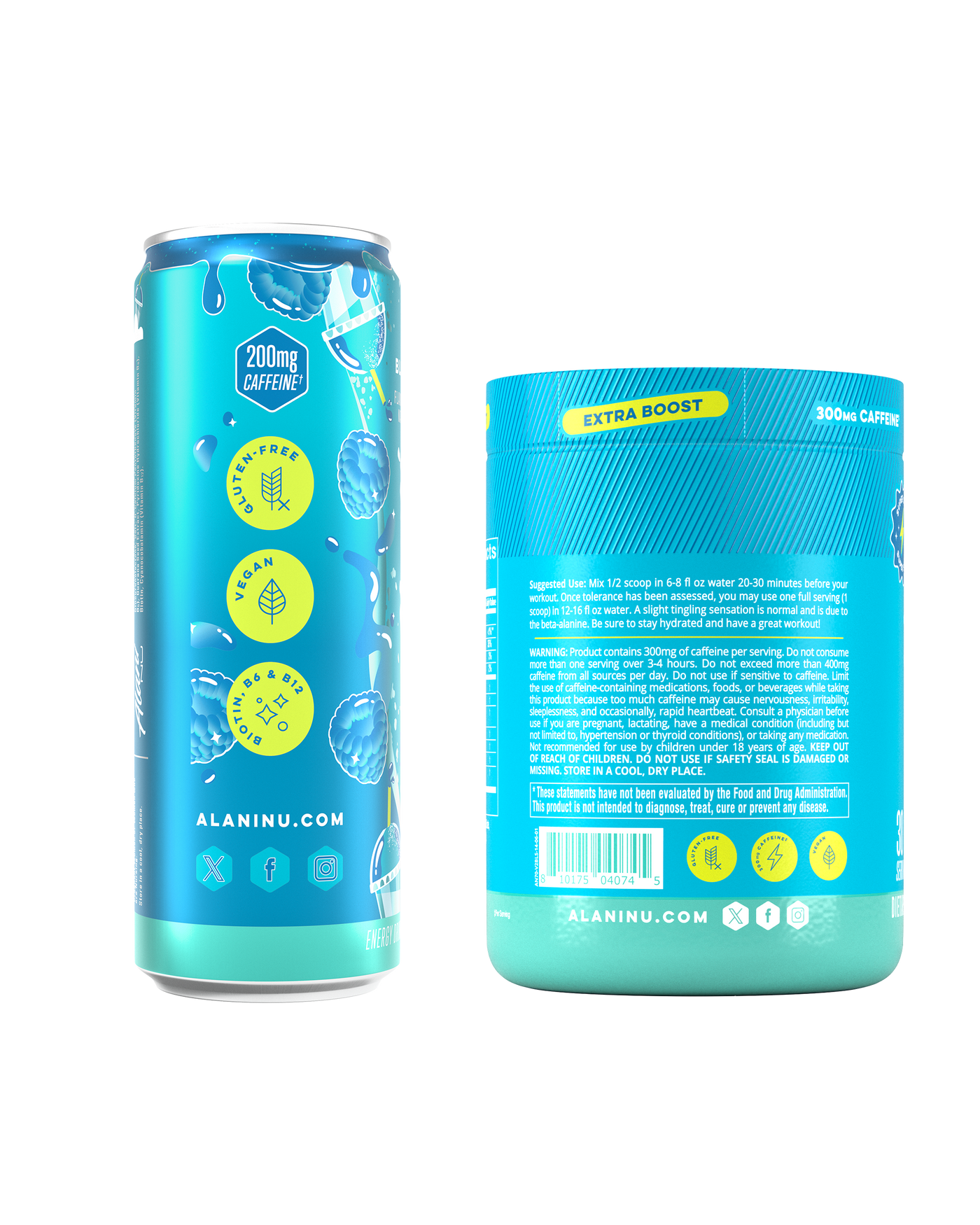Energy Drink & Pre-Workout+ - Blue Slush / 12 Pack Energy Drink & 30 Serving Pre-Workout+ JF - product image 2
