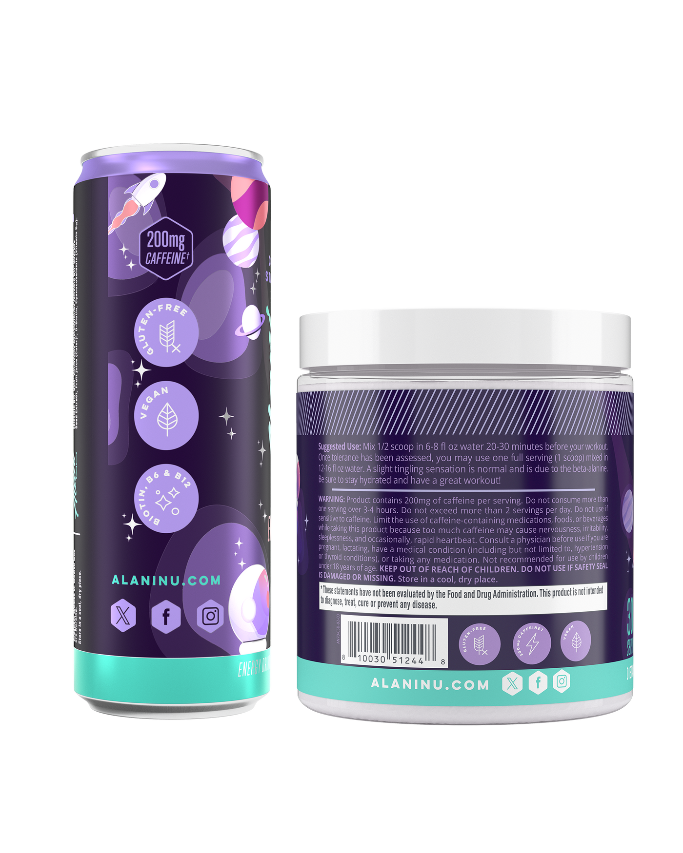 Energy Drink & Pre-Workout - Cosmic Stardust / 12 Pack Energy Drink & 30 Serving Pre-Workout ND - product image 3