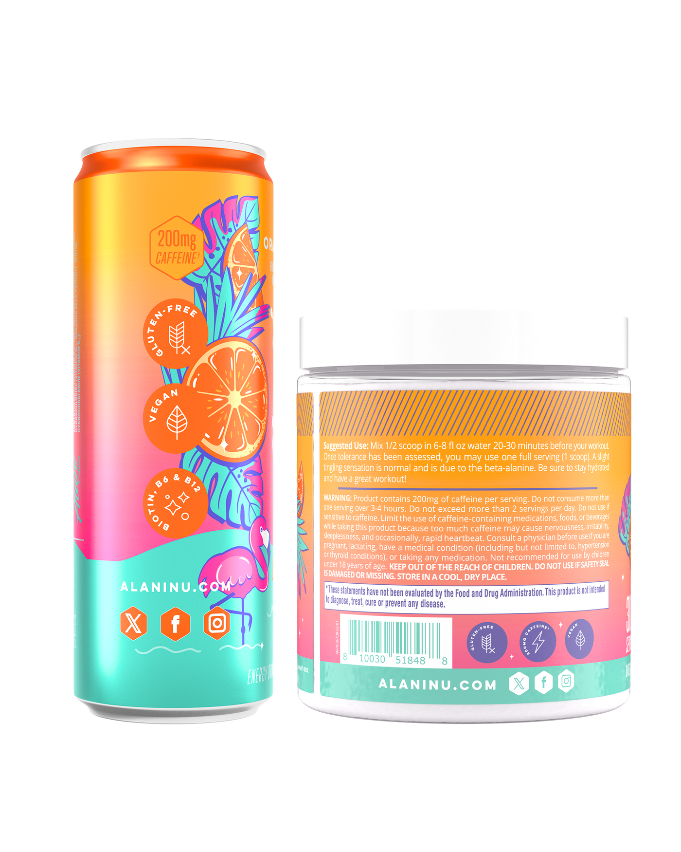 Energy Drink & Pre-Workout - Orange Kiss / 12 Pack Energy Drink & 30 Serving Pre-Workout LD - product image 2