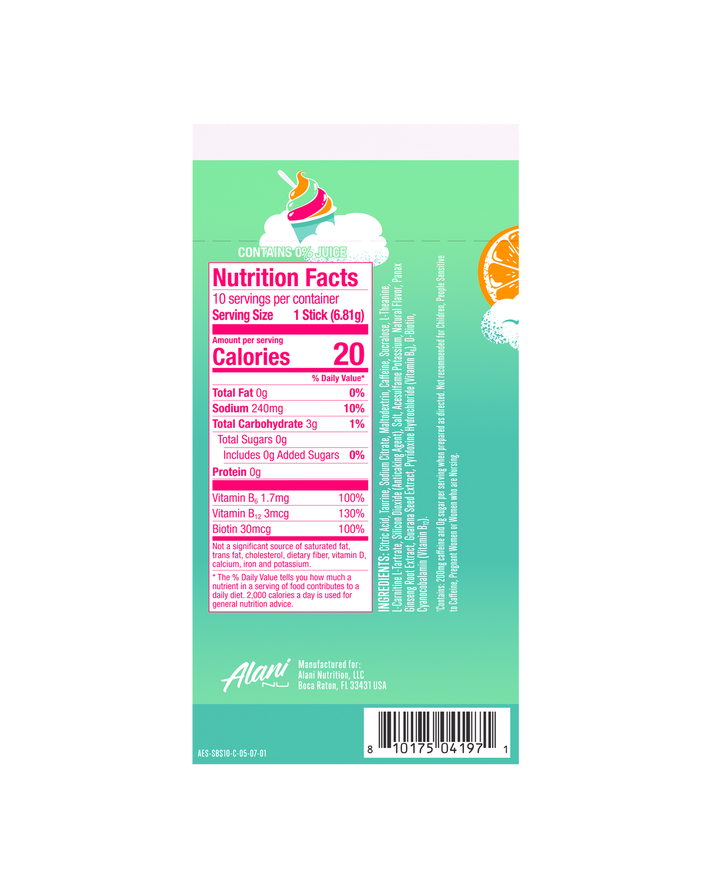 Energy Sticks - Sherbet Swirl / 10 Pack RC - product image 3