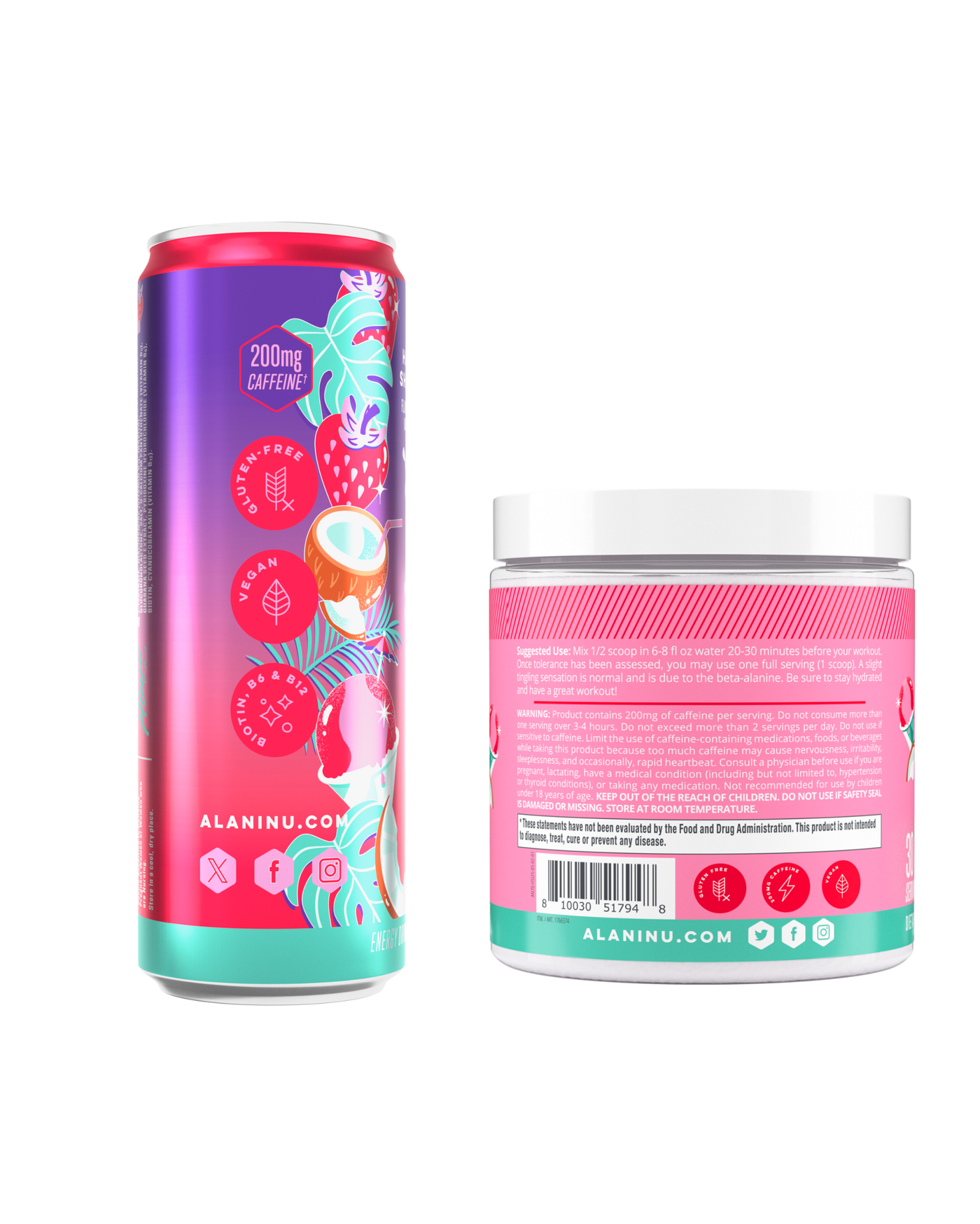 Energy Drink & Pre-Workout - Hawaiian Shaved Ice / 12 Pack Energy Drink & 30 Serving Pre-Workout MD - product image 2